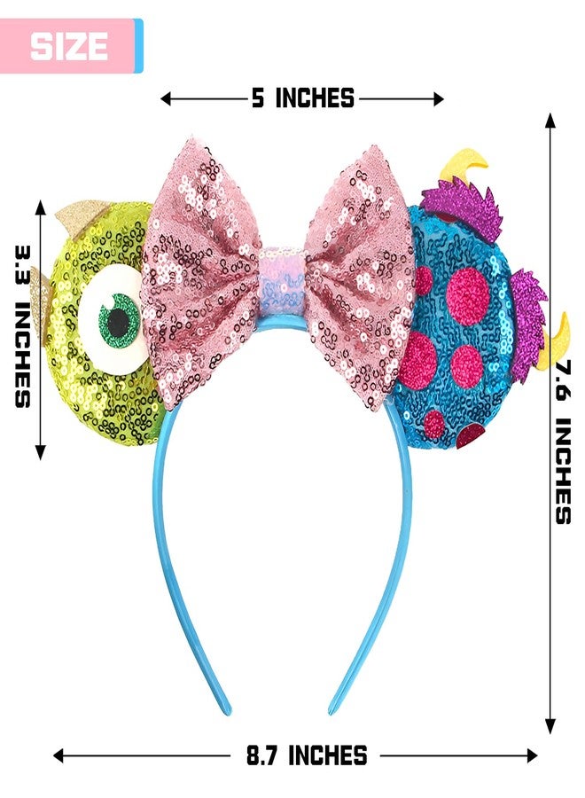 MADO Mike James mouse ears headband for women adults kids,Park mini ears headbands for women kids girls (monster-a) - Image 2